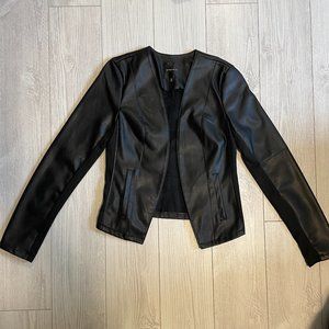 Dynamite - Open Front Faux Leather Jacket